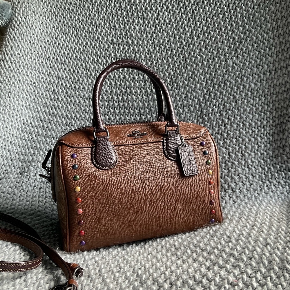 Coach purse with colorful ‘studs’